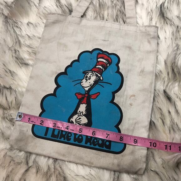 Vintage Dr. Seuss Cat in the Hat I Like To Read Mini Tote Bag - Picture 11 of 13